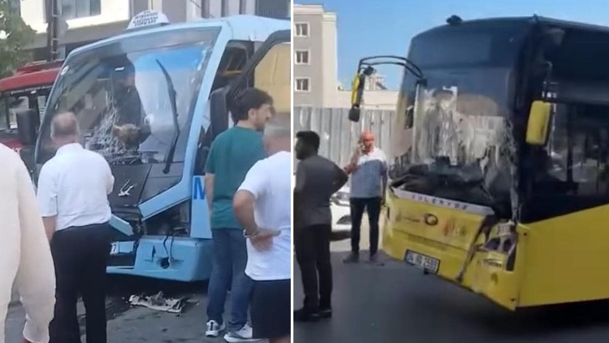 İstanbul'da feci kaza: Yolcu minibüsü ile İETT otobüsü kafa kafaya çarpıştı