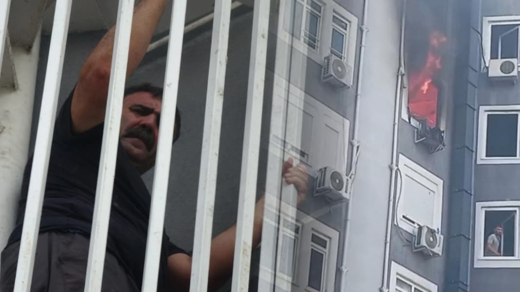 Korkutan yangın: Alevler iki daireyi kullanılamaz hale getirdi, mahsur kalan aile son anda kurtarıldı