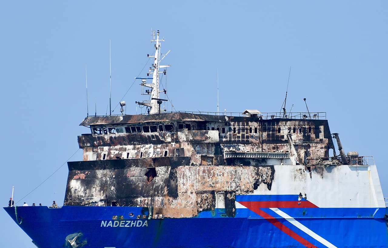 Drone saldırısına uğrayan Ro-Ro gemisi Samsun Limanı'na demirledi