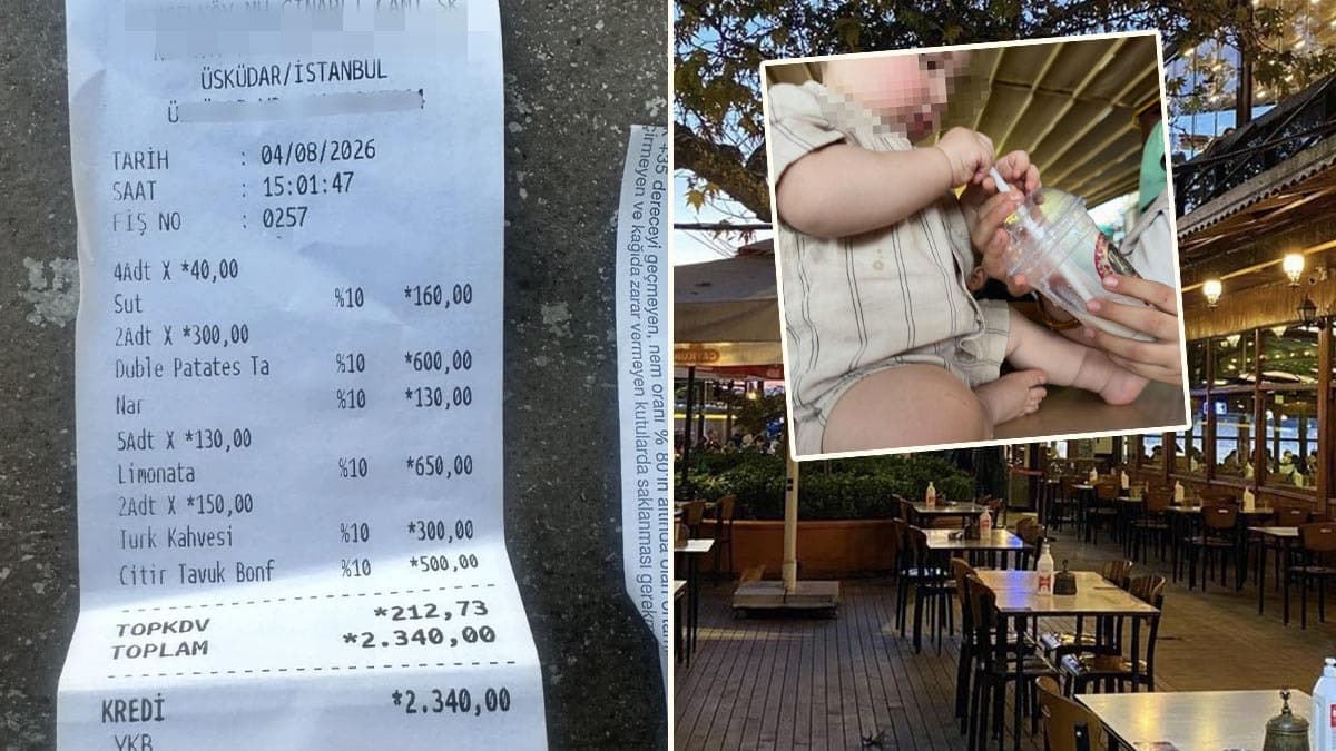 Dışarıdan getirilen süte fahiş hesap: Aile restoranda şok yaşadı