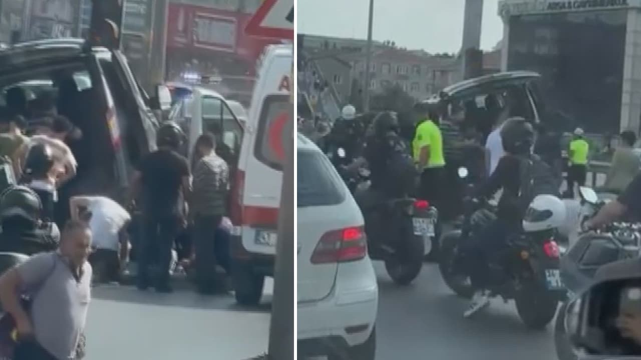 Küçükçekmece'de bariyere çarpan araç D-100'ü felç etti: İki şerit trafiğe kapandı