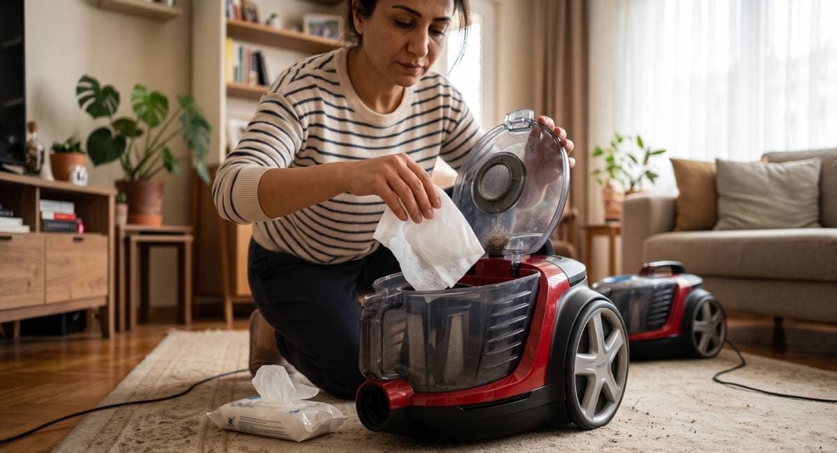 Elektrik süpürgesine ıslak mendil koyma önerisi tartışma yarattı