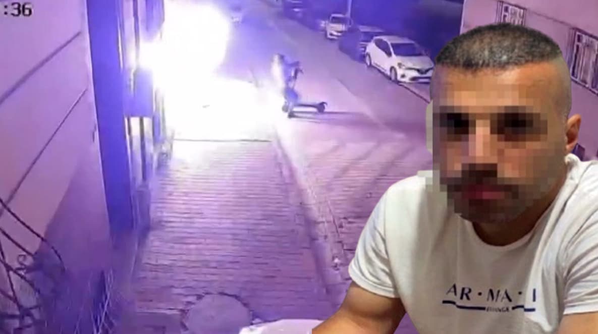 Scooter ile gelip eski sevgilisinin evini ikinci kez ateşe verdi: Şüpheli güvenlik kamerasında