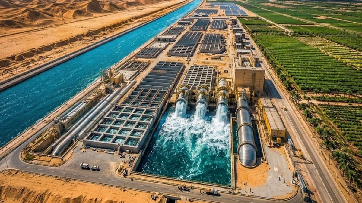 Çölün ortasında saniyede 87 bin litre su pompalanacak