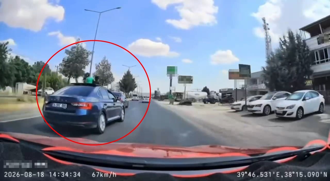 Diyarbakır'da trafikte dehşet: Makas atan sürücü çocukları ölüme davet etti