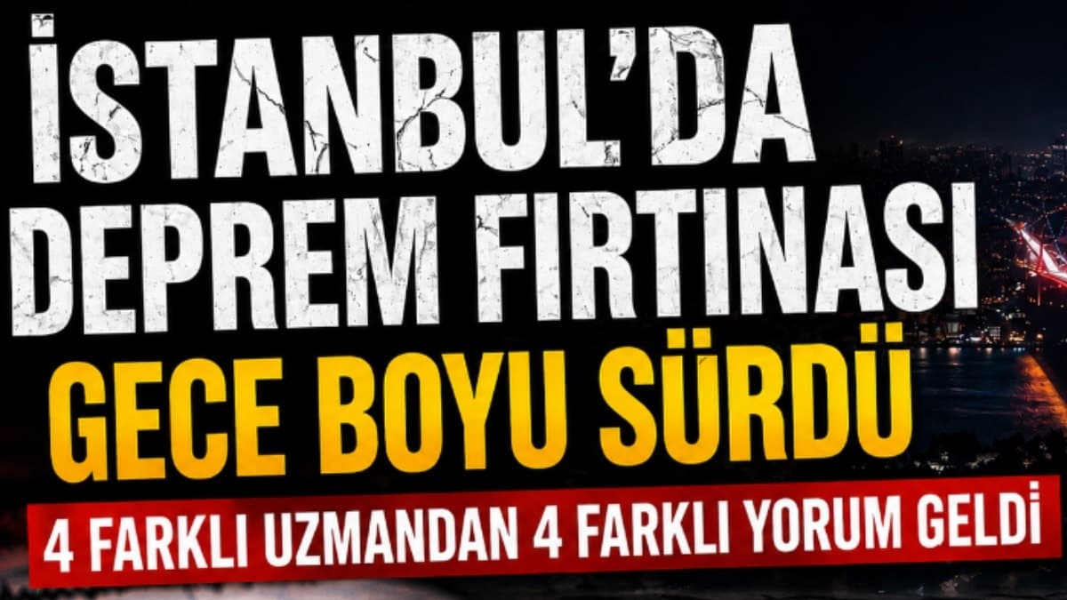 İstanbul'daki gece boyunca süren deprem fırtınasına uzmanlardan farklı yorumlar