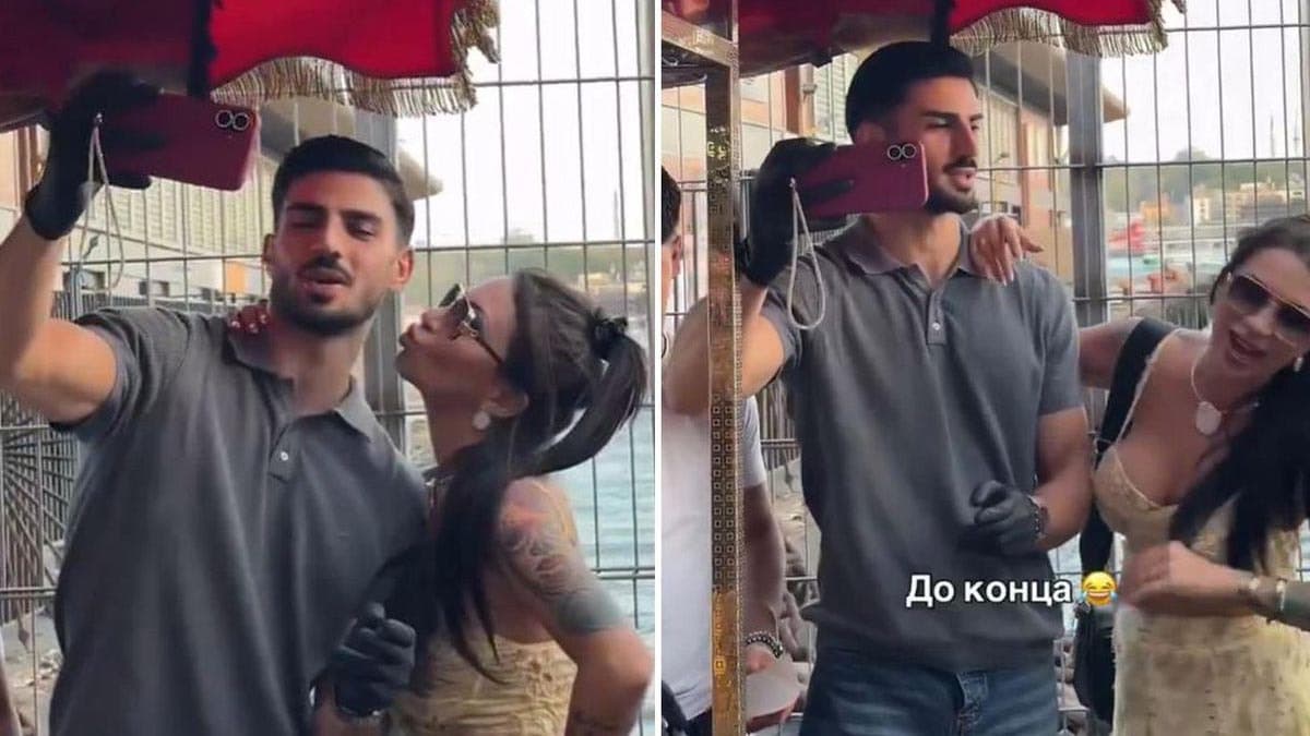 Mısır tezgahının yakışıklı satıcısını sinirlendiren öpücük olayı