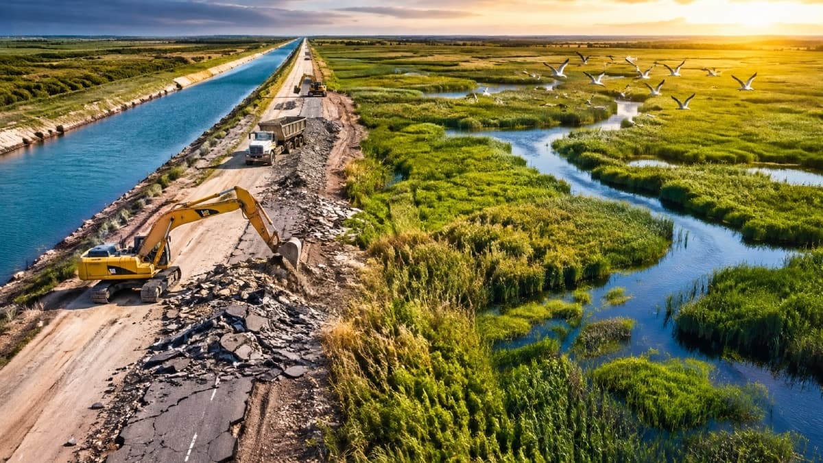 Altı asırlık mühendislik hatası tarih oldu: 77 kilometrelik kanal kapatıldı, 418 kilometrelik yol söküldü