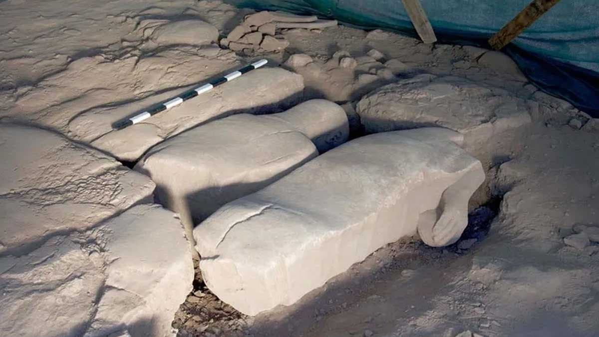 2 bin 500 yıllık antik heykel yüzüstü gömüldü, aslı yüzyıllar sonra gün yüzüne çıktı