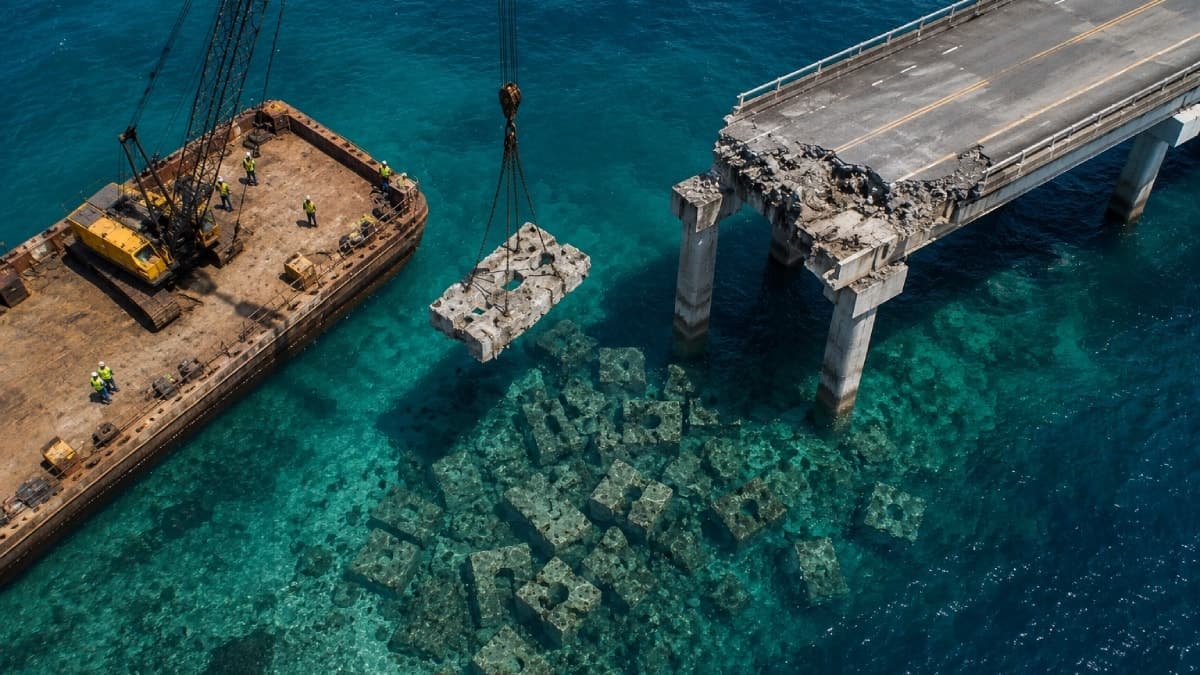 Deniz tabanına 20 bin ton beton döküldü: Altyapı yatırımı tartışma yarattı