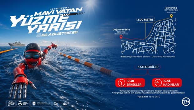 TEKNOFEST 2026 Mavi Vatan'da yüzücüler Kocaeli sularında kulaç atacak