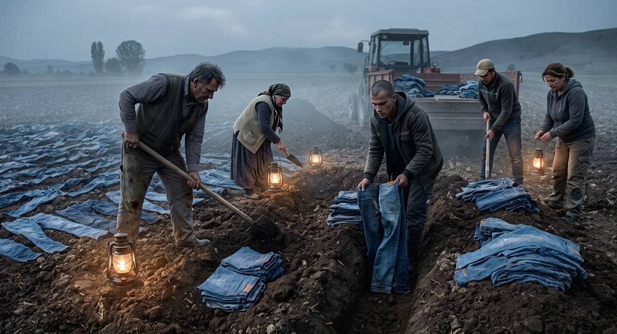 Çiftçiler Toprağa Binlerce Kot Pantolon Gömmeye Başladı: İşte Şaşırtıcı Nedeni