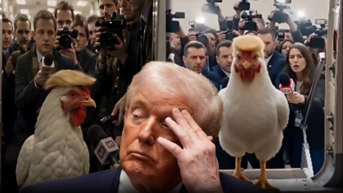 İran medyası Trump'ı alaya aldı: Tavukla karikatürize ettiler